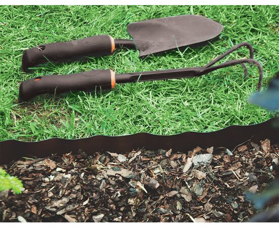 Lawn wavy border Bradas OBFB 0915 9 m х 15 cm brown