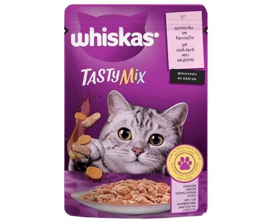 Желе для котов Whiskas с лососем и морковью в соусе 85гр
