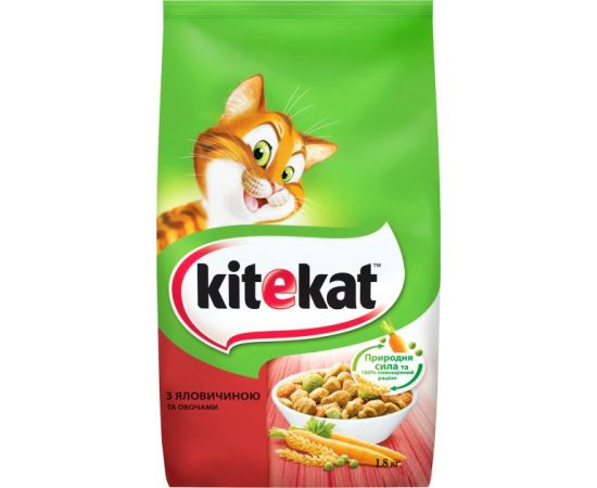 Корм для котов KiteKat говядина овощи 1,8 кг