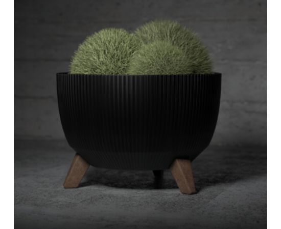 Горшок цветочный Lamela Bowl ROMA ECO recycled 330 jumper - black 12,4 L