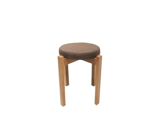 Stool "Mtkvari" wooden brown seat 39x39x46 cm