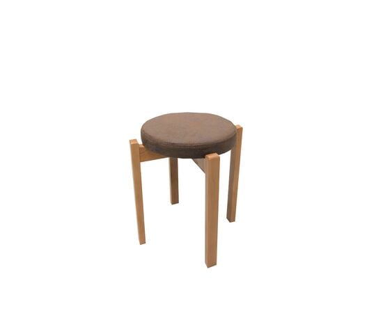 Stool "Mtkvari" wooden brown seat 39x39x46 cm