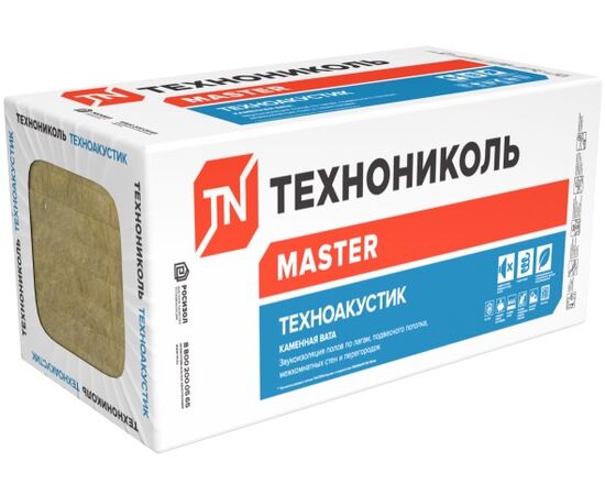 Минеральная вата ТехноНиколь Technoacoustic 1200x600x50 5.76 м²