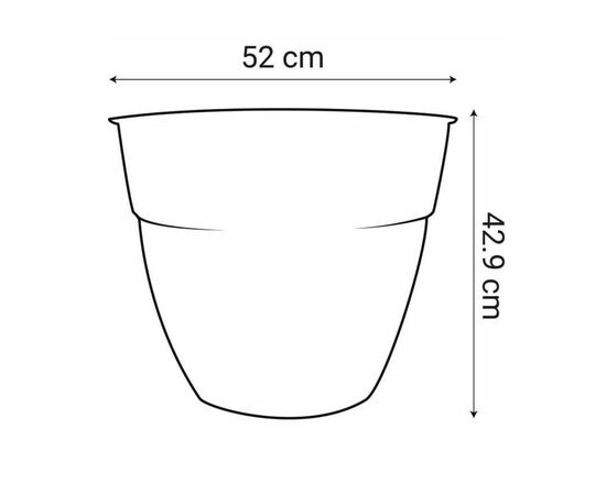 Горшок пластиковый EDA Plastiques POT OSAKA DIAM 52X42,9см 56,8л