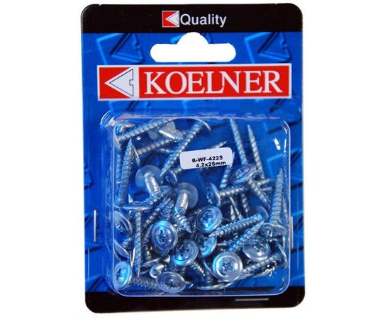 Screw for thin plates with press washer Koelner 50 pcs 4.2x25 mm B-WF-4225 bright