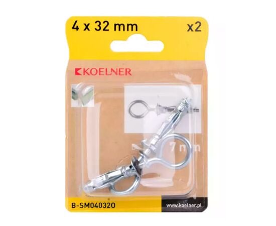 Screw MOLLY Koelner M4x32 with ring hook 2 pcs B-SM04032O