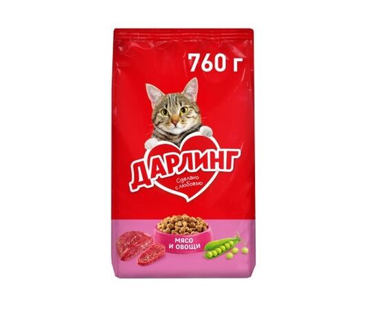 Сухой корм для кошек Darling говядина и овощи 760г