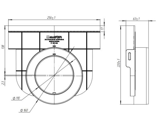 Tray plug with outlet Standartpark ЗВЛВ-20.26.20-ПП 6351408-М