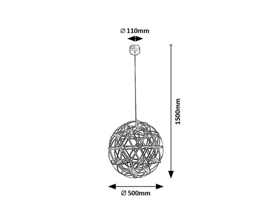 Подвес Rabalux Eudora LED 16W 3000K h1500 L500 хром