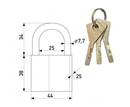 Padlock Soller №50 113-002 reinforced