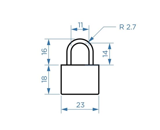 Padlock Soller 113-074 23 mm