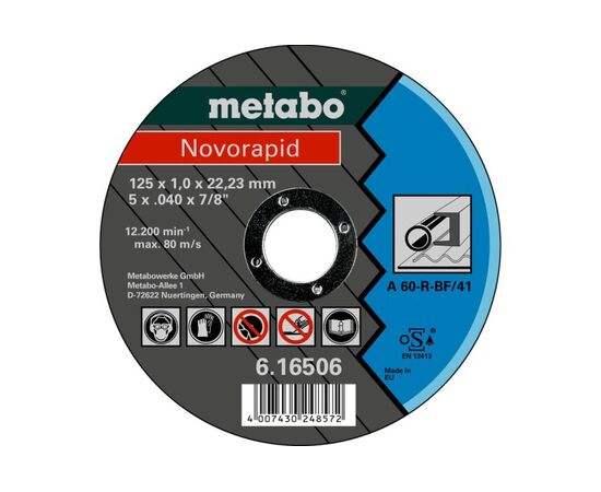 Отрезной круг Metabo Novorapid 125x1,0x22мм