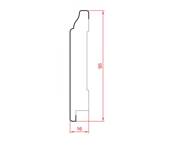 Плинтус Super Profil ПП 1695 White 2800x16x95