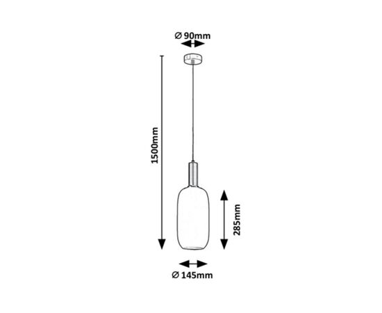 Hanger Rabalux Sinopia 1 E27 Ø145 5224 h1500 gold opal