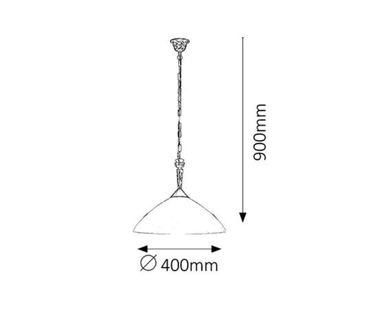 Подвес Rabalux Regina 1 Е27 Ø400 8176 h900 бронза крем