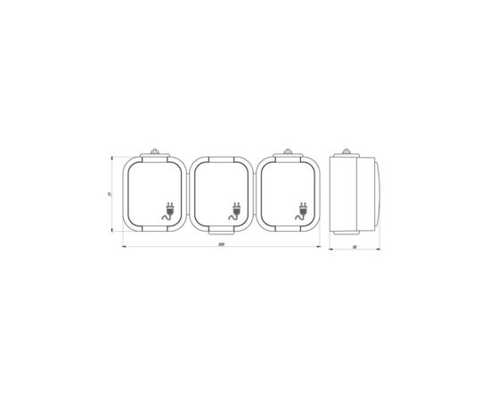 Розетка Abex IP54 B2 3 с заземлением