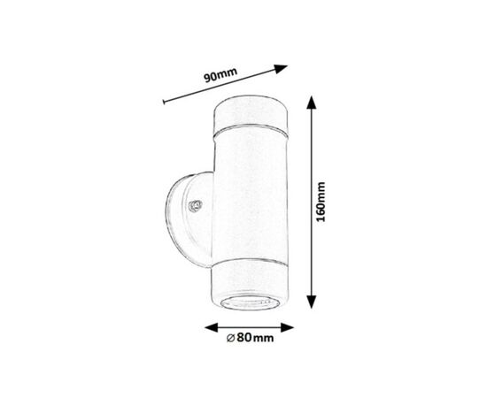 Wall lamp Rabalux Medina 8833 IP44 GU10 2x MAX 10W