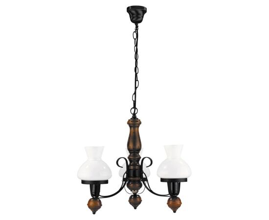 Chandelier Rabalux PETRONEL 3 E27 metal wood black 7078