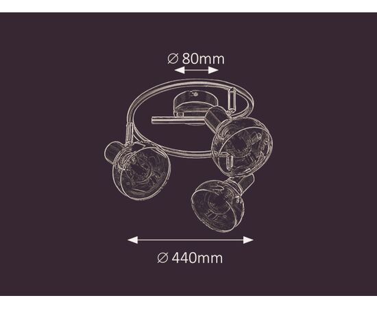 Люстра Rabalux Holly 5549 E14 3X MAX 40W