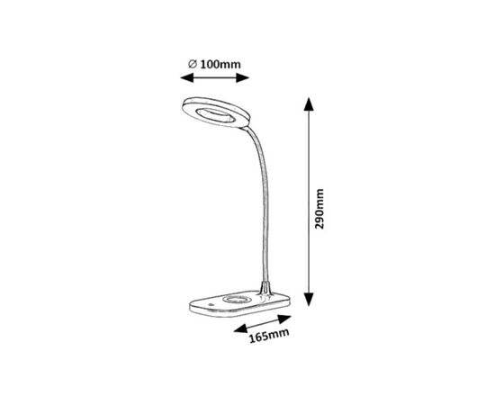 Table lamp Rabalux Hardin 5W 2700 6000K USB black white 74013