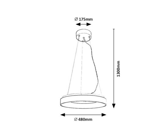 საკიდი Rabalux Ceilo LED 38W 3000 6500K შავი 72001