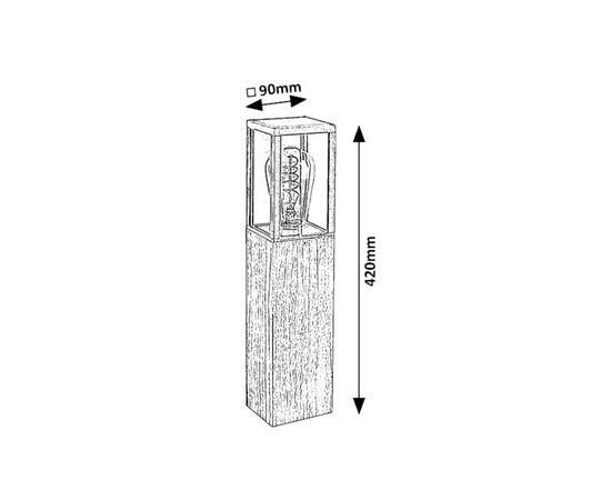 Garden lamp Rabalux Wales E27 1x MAX 60W IP44 7196