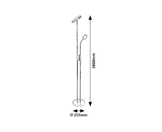 ტორშერი Rabalux Ophus 18+4W 3000K 1750Lm Ø255 3240 h1800 შავი