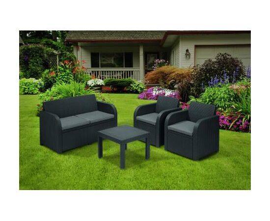 Set of garden furniture Allibert Georgia graphite