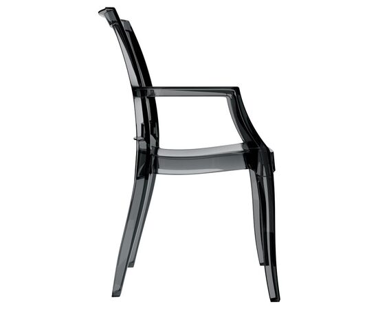 Armchair black transparent 053 Arthur 91x45x56 cm