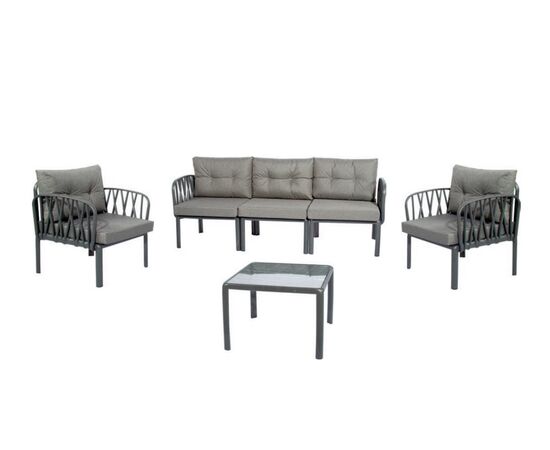 ბაღის ავეჯის კომპლექტი COMFORT TIME CT043-3-W Luna Sofa Set Antracite