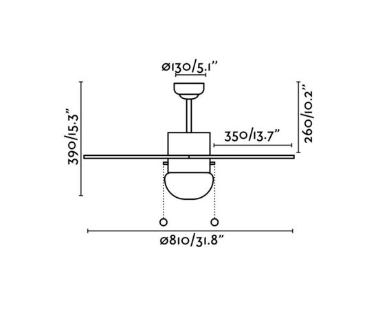 Chandelier fan FARO PALAO gray E14 1x40W Ø820mm