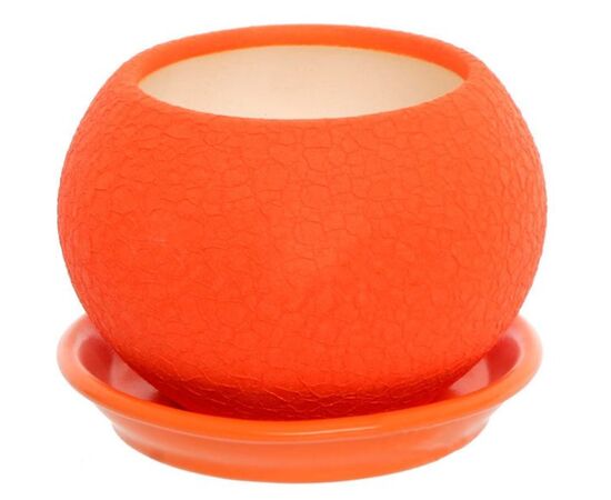 Ceramic flower pot Oriana Shar silk orange 13.5x12.5 cm 1.4 l