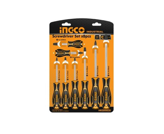 Screwdriver set Ingco HKSD0828 8 pcs.