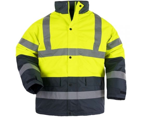 Jacket with reflector Coverguard Roadway 7ROAY L yellow/dark blue