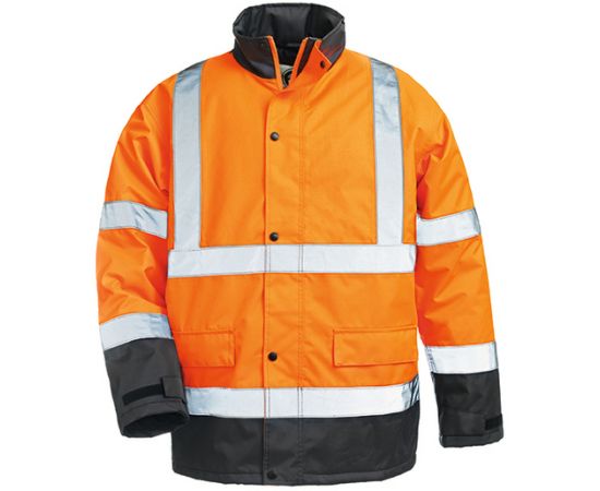 Jacket with reflector Coverguard Roadway 7ROAO XL orange/dark blue