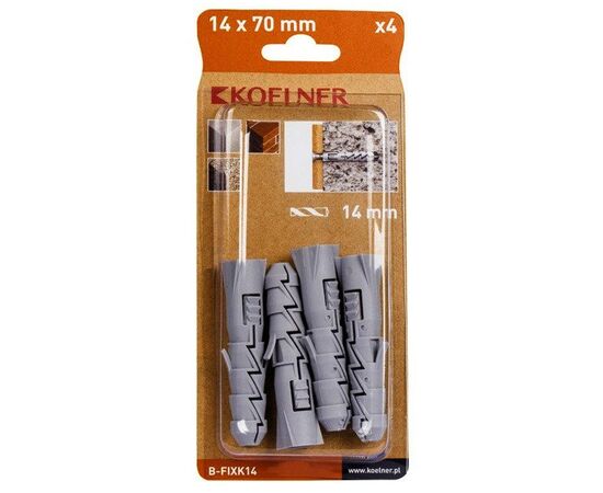 დიუბელი Koelner 4 ც B-FIXK14 14x70mm ბლისტი