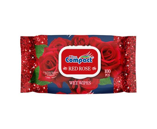 Влажные салфетки Compact Red Rose 100 шт