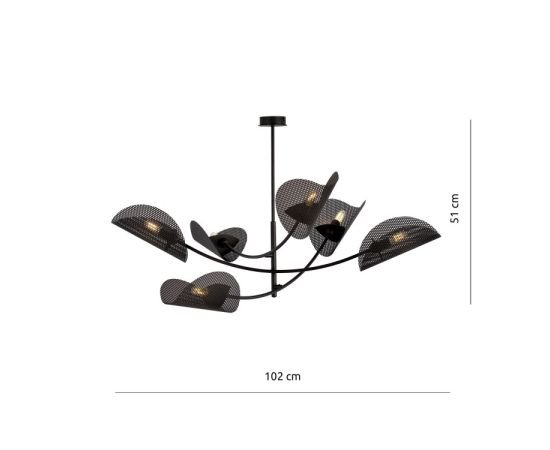 Chandelier EMIBIG GLADIO 6 E14 6x MAX 40W black