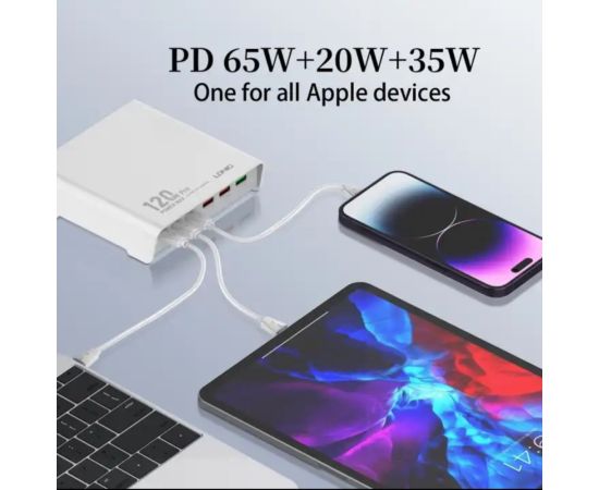 Зарядка LDNIO Q605 120W 3 USB-C 3 USB-A