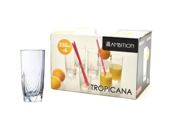 ნაკრები ჭიქების Ambition TROPICANA 330მლ 33412