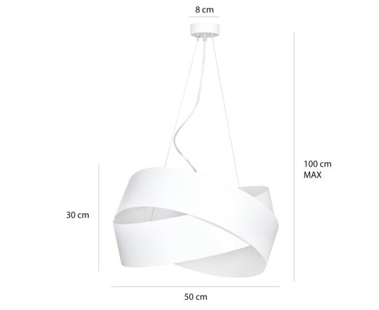 Chandelier EMIBIG VIENO E27 3x MAX 60W white