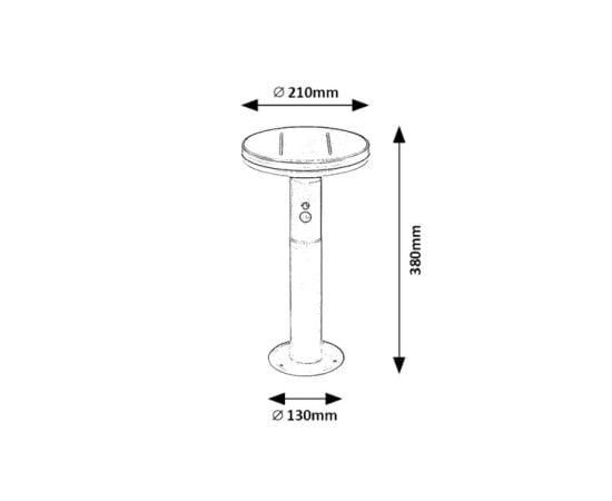 Светильник с солнечными батареями и датчиком движения Rabalux Alaska LED 10W 4000K IP44 77018