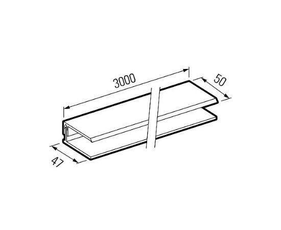 Планка финишная Profile VOX Kerrafront FS-252 дуб карамель 3 м A