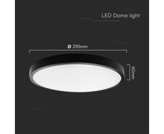 Ceiling light V-TAC 24W 76371 IP44 4000K black