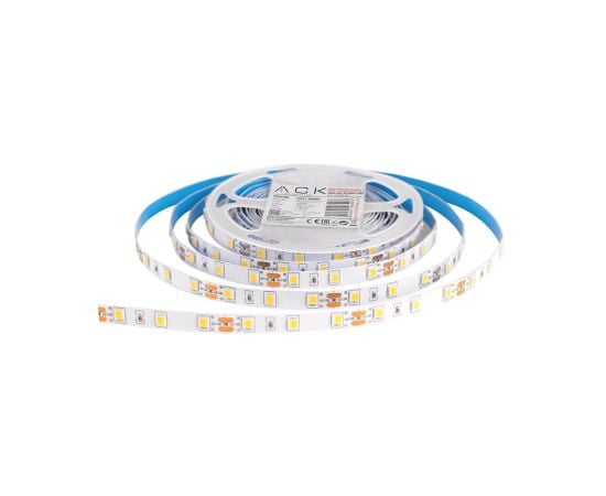 ლენტი LED ACK 7W 1მ IP20 12V 6500K 5მ ორმაგი ლედ ზოლი ყვითელი 4040 Double