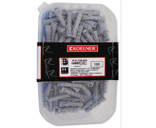 Expansion dowel Koelner 8x40 mm 100 pcs FIX B-SL-FIX-K08 box