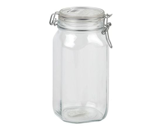 Jar made from glass with a clamp 6524 1600 ml