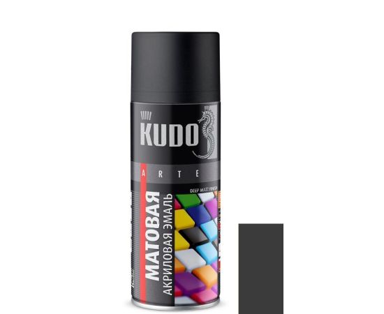 Aerosol enamel Kudo RAL9005 matte black 520 ml