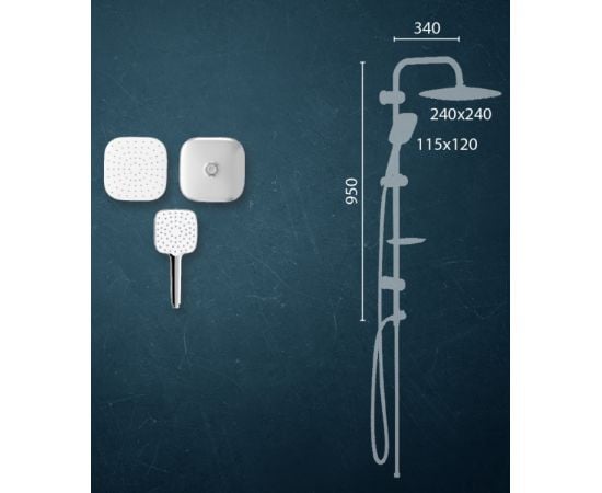 საშხაპე სისტემა Valtemo Aqua Chrome VS-5150