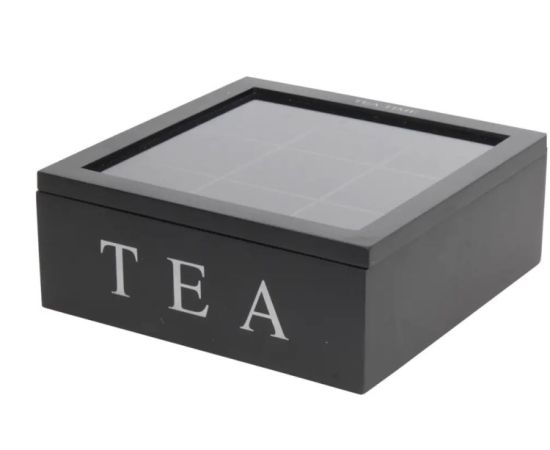 Tea storage box Koopman MDF 9 compartments C37800130